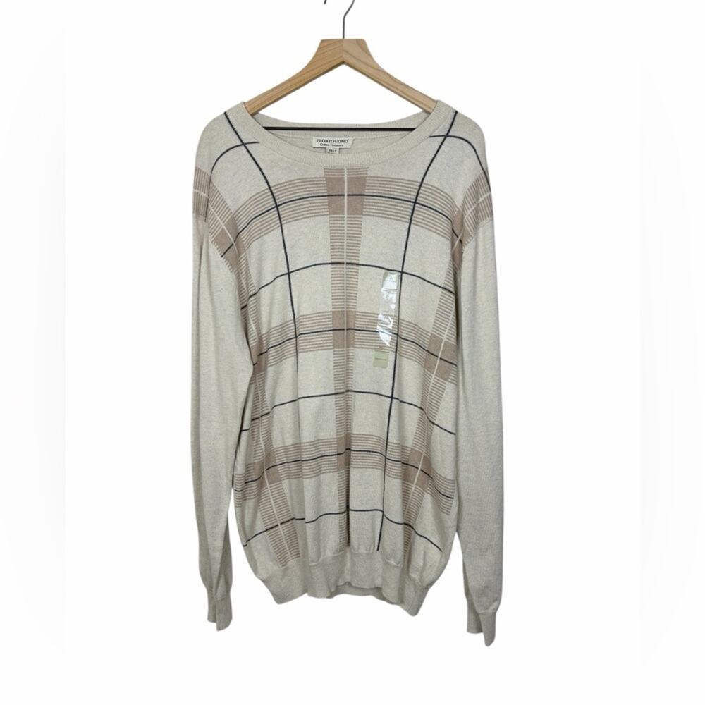 NWT Pronto Uomo Men’s Sweater Size 2XT Cotton Cashmere Blend